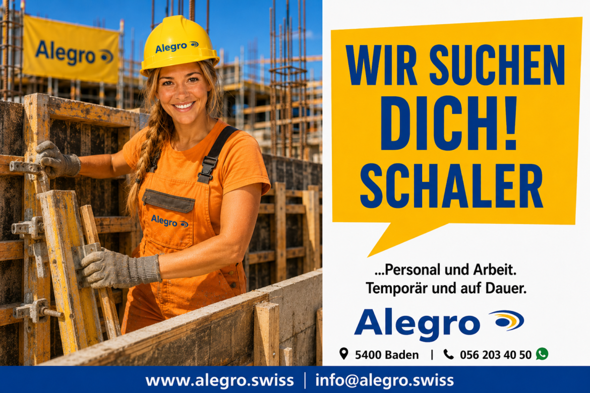 Alegro Personal AG – Ihr Spezialist für Personalvermittlung in Bau, Handwerk und Regie